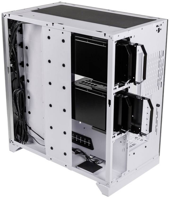 Lian Li O11 Dynamic XL (ROG Certified) Midi-Tower PC-Gehäuse, Gaming-Gehäuse Weiß, Schwarz Integrierte Beleuchtung, Seitenfenster