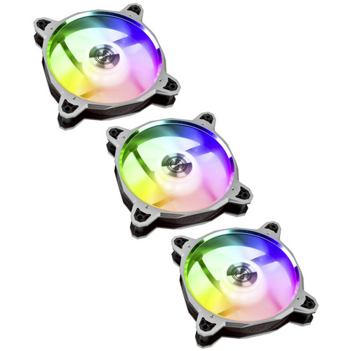 Lian Li 3x BR120 Digital RGB PWM PC-Gehäuse-Lüfter Silber, Schwarz, RGB (B x H x T) 120 x 120 x 27mm inkl. LED-Beleuchtung