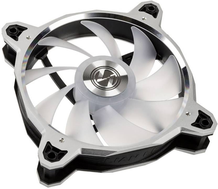 Lian Li 3x BR120 Digital RGB PWM PC-Gehäuse-Lüfter Silber, Schwarz, RGB (B x H x T) 120 x 120 x 27mm inkl. LED-Beleuchtung