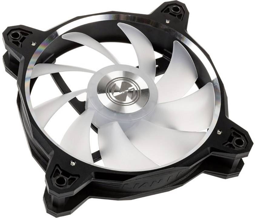 Lian Li 3x BR120 Digital RGB PWM PC-Gehäuse-Lüfter Schwarz, Silber, RGB (B x H x T) 120 x 120 x 27 mm inkl. LED-Beleuchtung