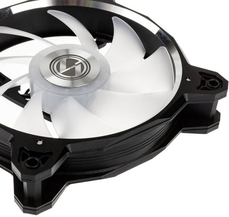 Lian Li 3x BR120 Digital RGB PWM PC-Gehäuse-Lüfter Schwarz, Silber, RGB (B x H x T) 120 x 120 x 27 mm inkl. LED-Beleuchtung