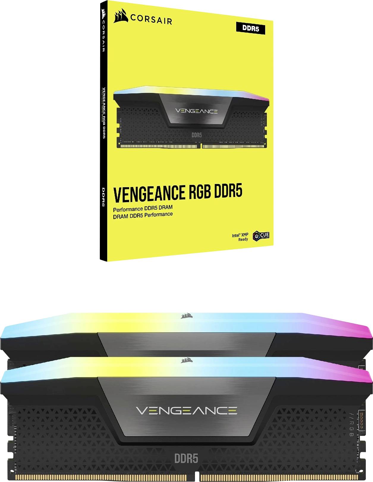 Corsair Vengeance RGB PC-Arbeitsspeicher Kit Retail DDR5 32GB 2 x 16GB 6000MHz 288pin DIMM CL36 CMH32GX5M2E6000C36