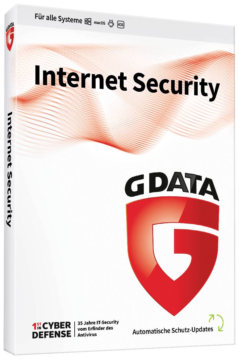 G-Data Internet Security Vollversion, 1 Lizenz Windows, Mac, Android, iOS Antivirus, Sicherheits-So