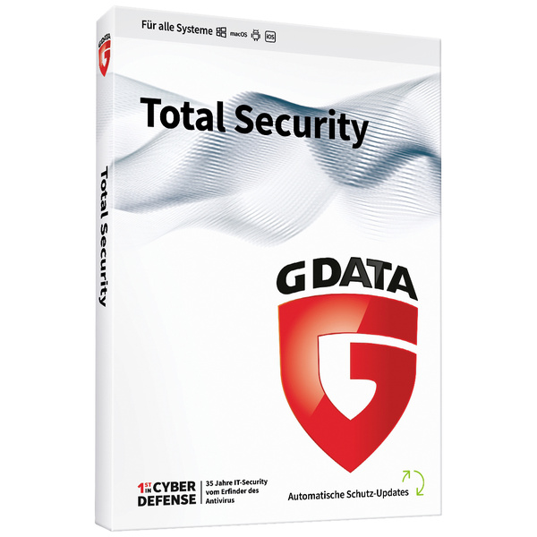 G-Data Total Security Vollversion, 1 Lizenz Windows, Mac, Android, iOS Antivirus, Sicherheits-Software