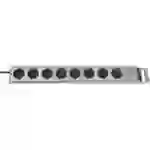 Brennenstuhl 1153340118 Steckdosenleiste mit Schalter 8fach Silber Schutzkontakt 1St. Brennenstuhl 1153340118 Steckdosenleiste mit Schalter 8fach Silber Schutzkontakt 1St.