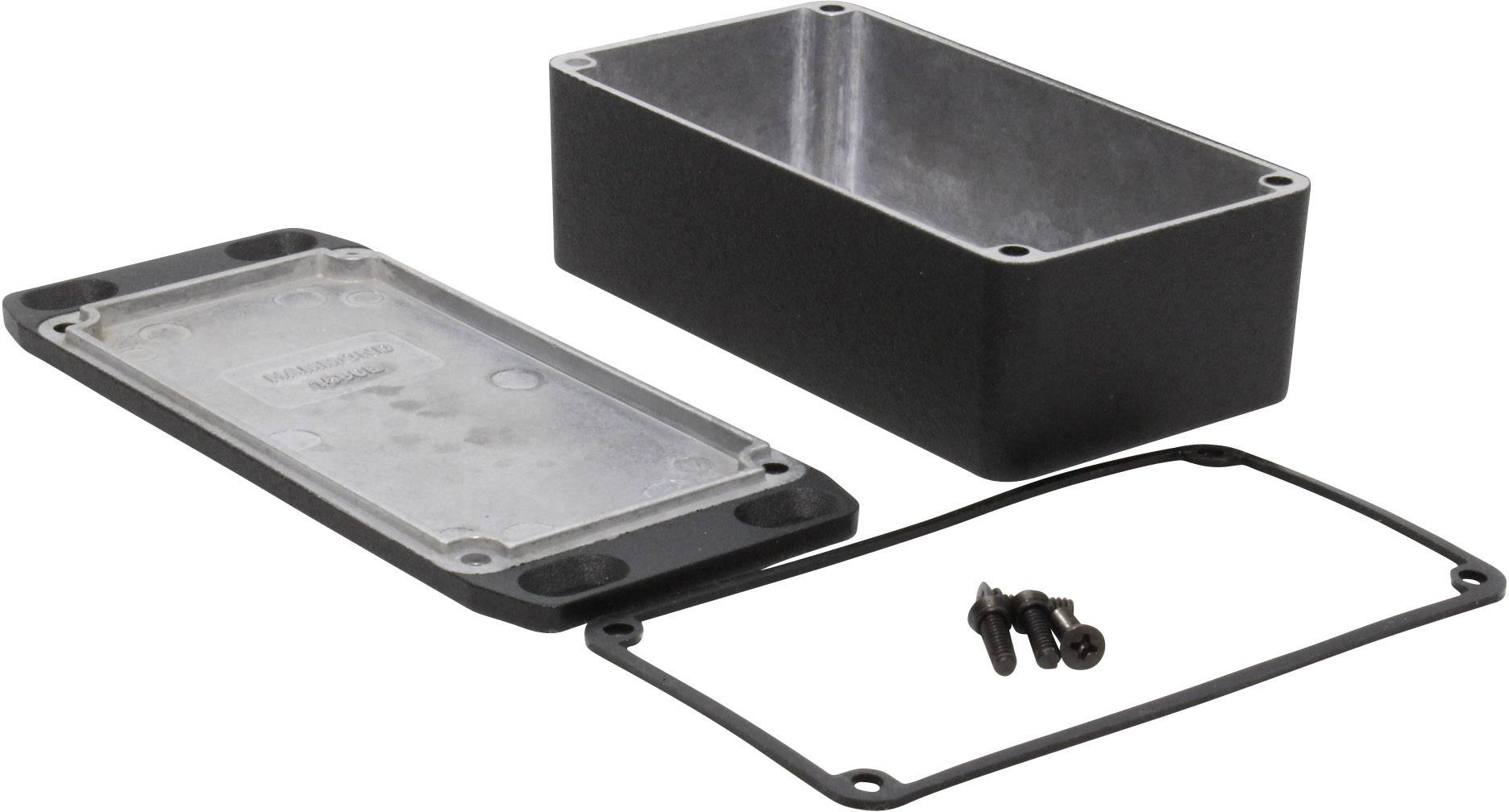 Hammond Electronics 1590WB2FLBK Universal-Gehäuse 112 x 60 x 38 Aluminium Druckguss Schwarz 1St.