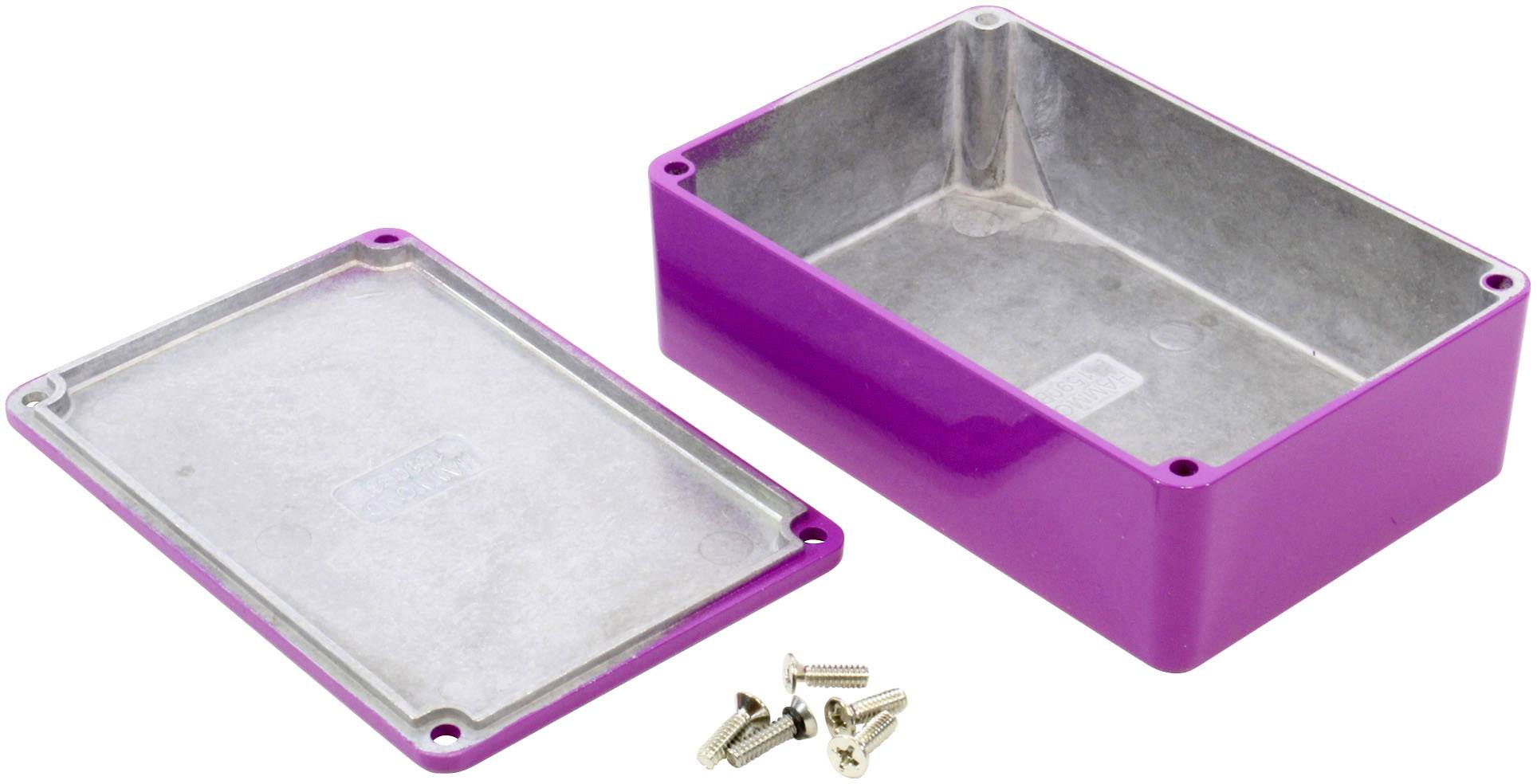 Hammond Electronics 1590B3PR Universal-Gehäuse 116 x 77 x 38 Aluminium Druckguss Lila 1St.