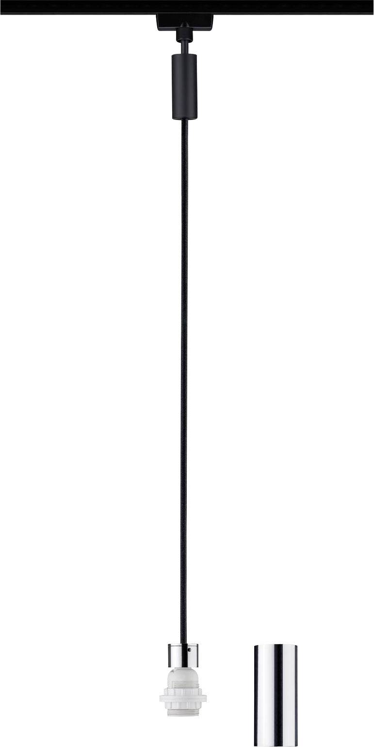 Paulmann Hochvolt-Schienensystem-Leuchte 1phasig E27 20W LED Schwarz (matt), Chrom