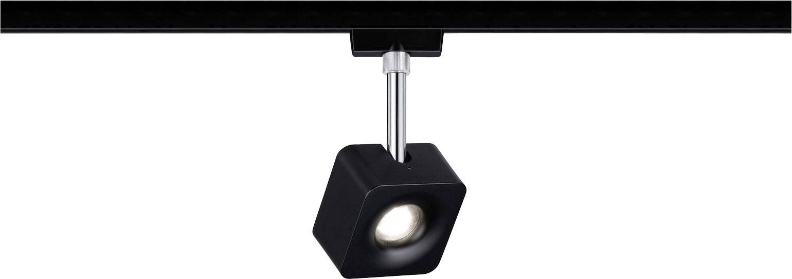 Paulmann Hochvolt-Schienensystem-Leuchte URail LED fest eingebaut 8W LED Schwarz (matt), Chrom