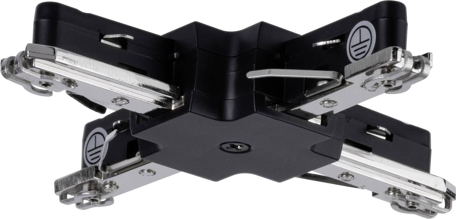 Paulmann 96908 Hochvolt-Schienensystem-Komponente X-Verbinder Schwarz (matt)