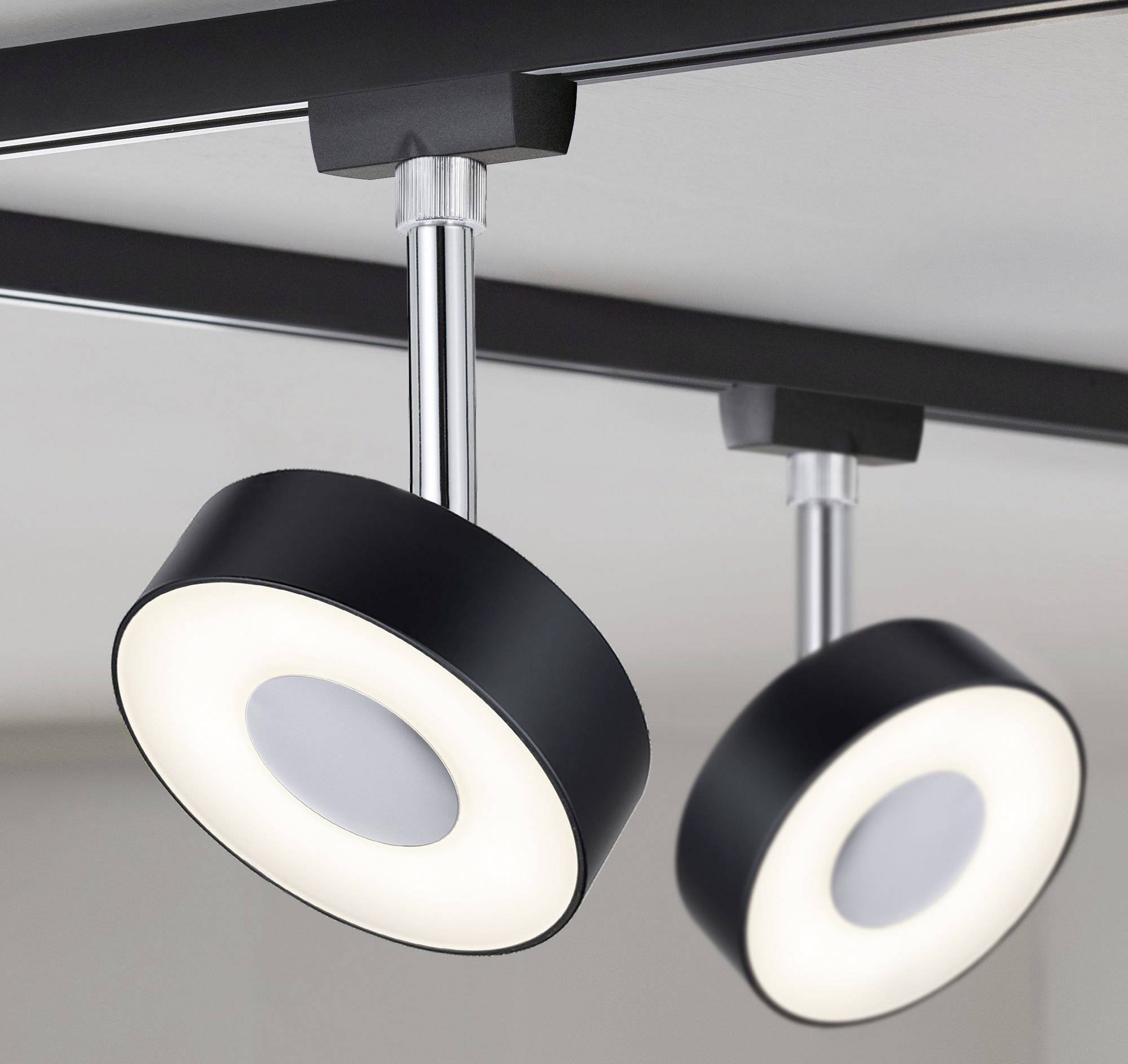 Paulmann Hochvolt-Schienensystem-Leuchte URail LED fest eingebaut 5W LED Schwarz (matt)
