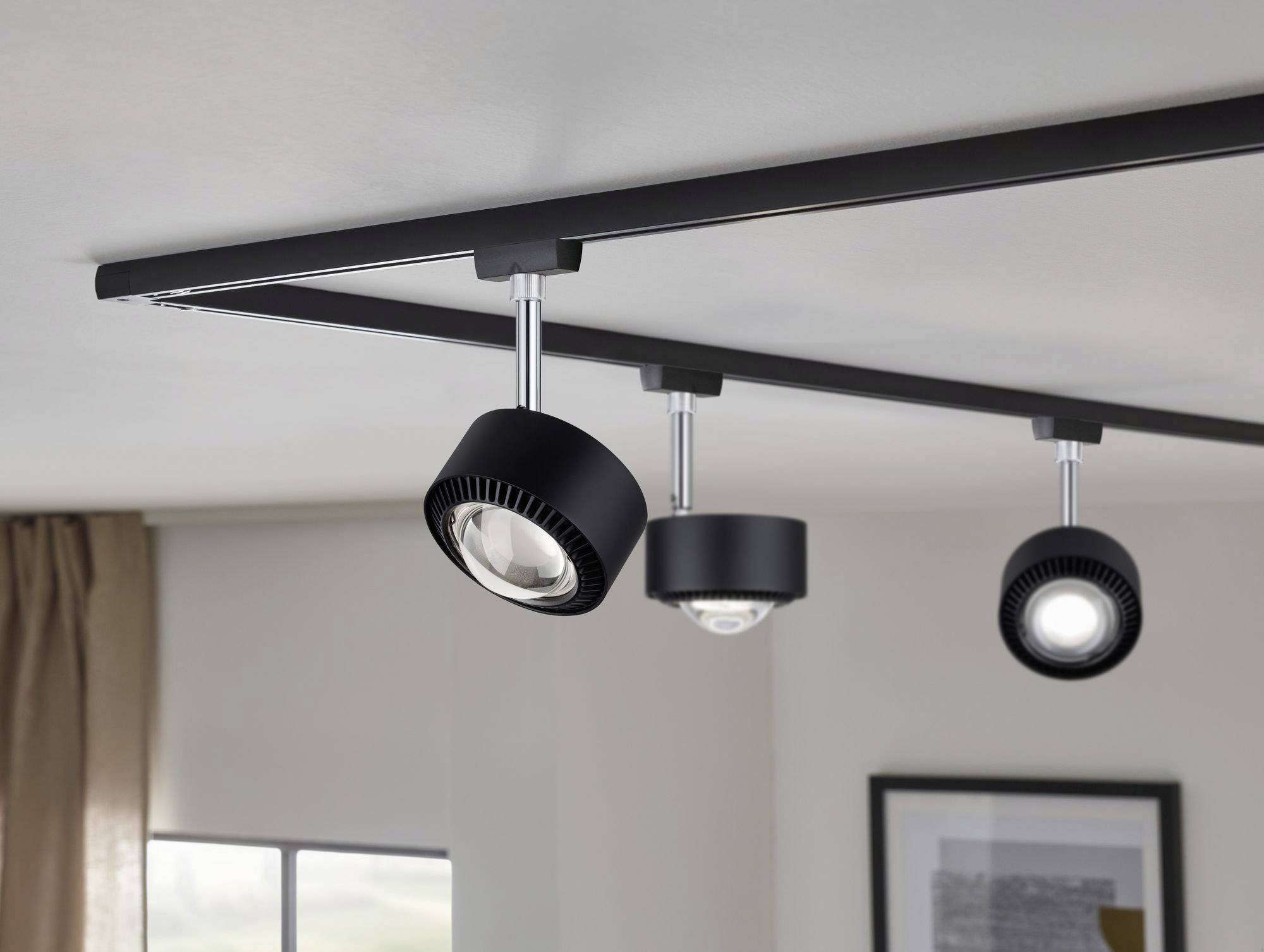 Paulmann URail Aldan Hochvolt-Schienensystem-Leuchte URail LED fest eingebaut 9W LED Schwarz (matt)