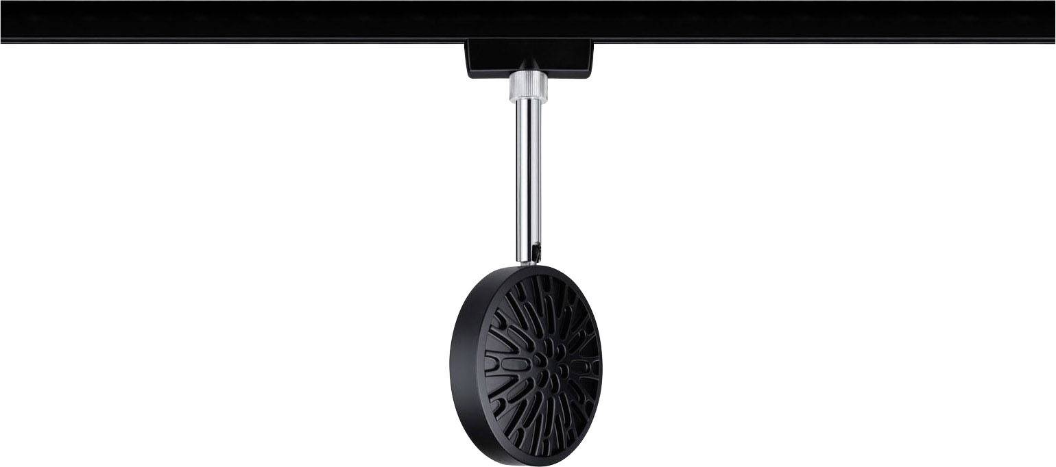 Paulmann Hochvolt-Schienensystem-Leuchte URail LED fest eingebaut 5W LED Schwarz (matt), Chrom