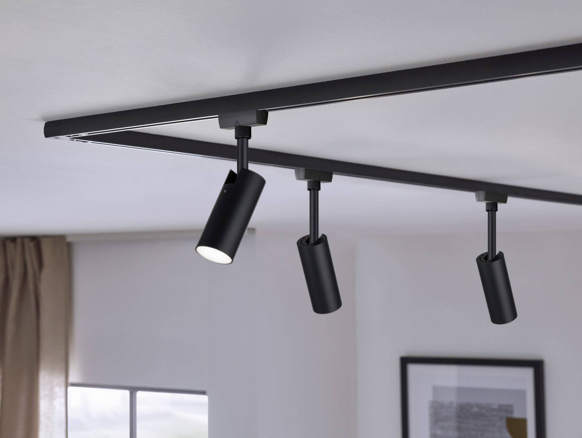 Paulmann Hochvolt-Schienensystem-Leuchte URail LED fest eingebaut 4.5W LED Schwarz (matt)
