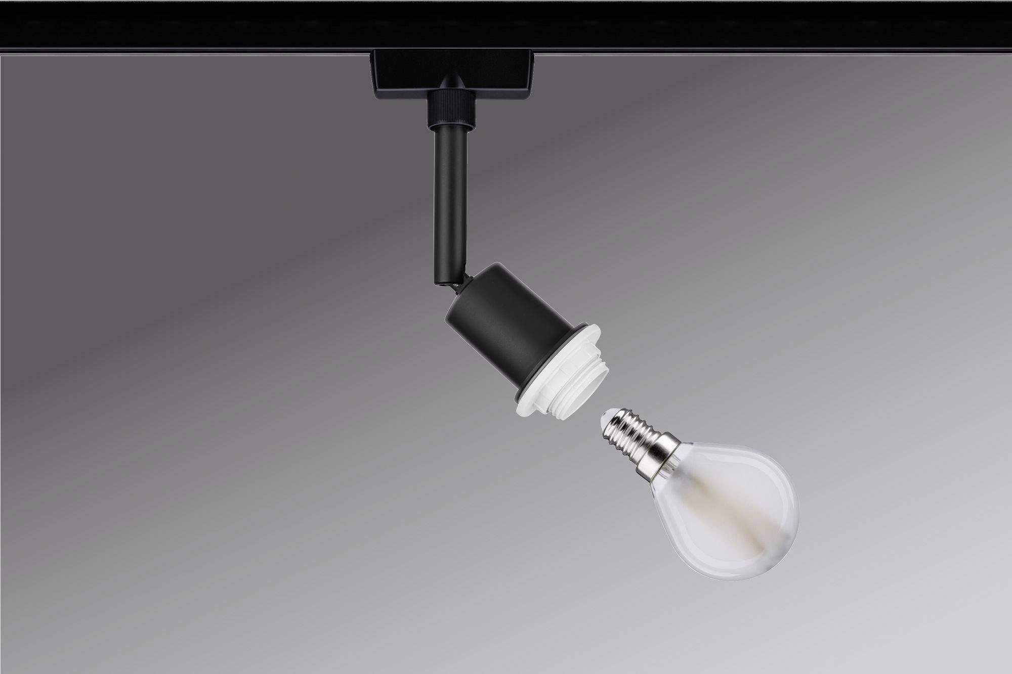 Paulmann Hochvolt-Schienensystem-Leuchte URail E14 Schwarz (matt)