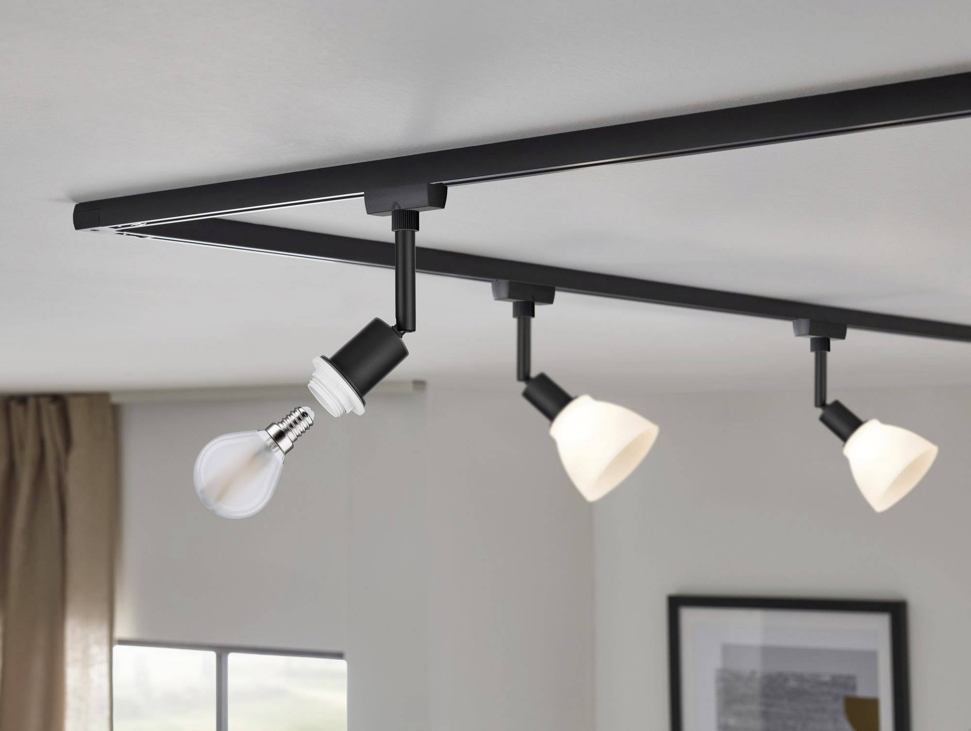 Paulmann Hochvolt-Schienensystem-Leuchte URail E14 Schwarz (matt)