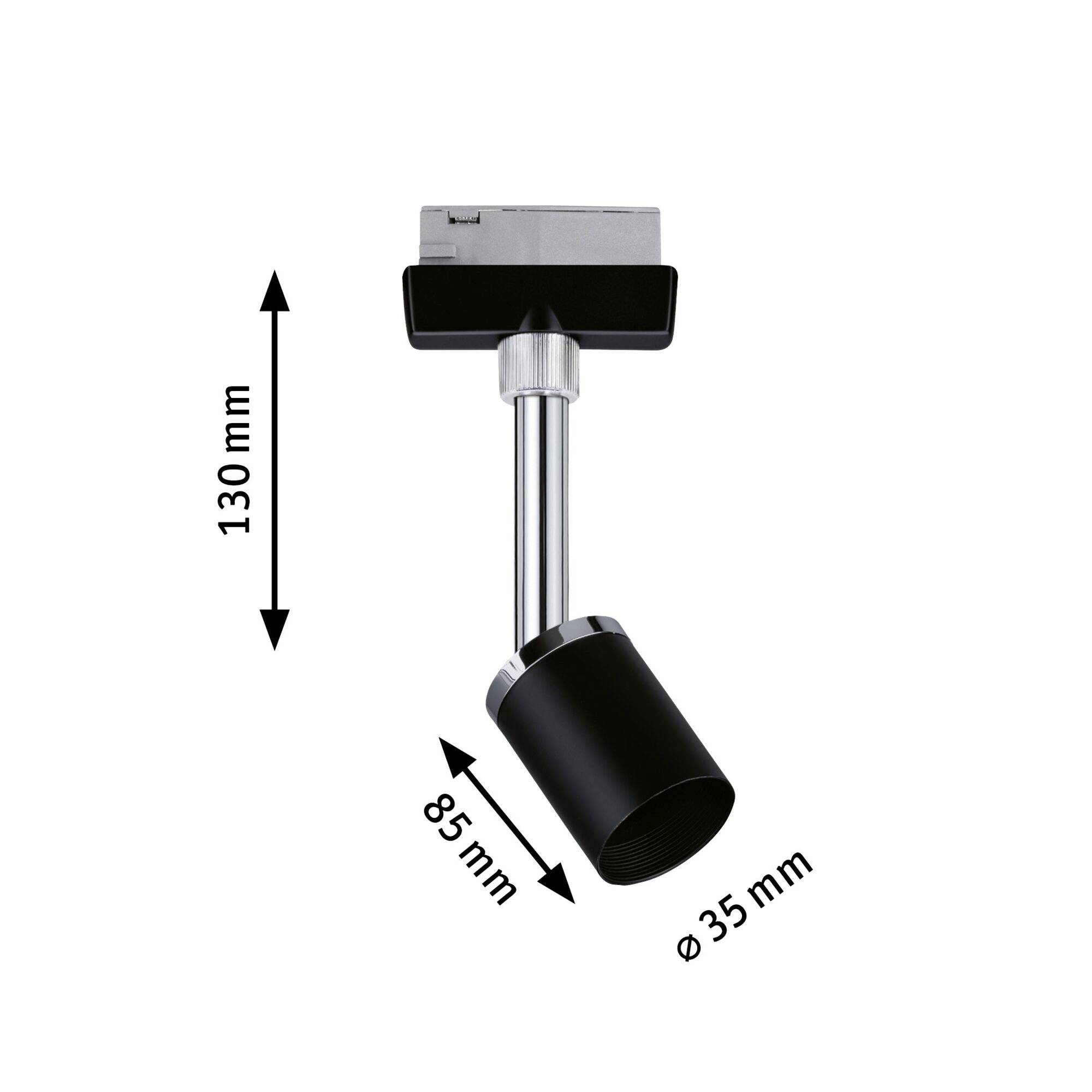Paulmann Hochvolt-Schienensystem-Leuchte URail GU10 Schwarz (matt)