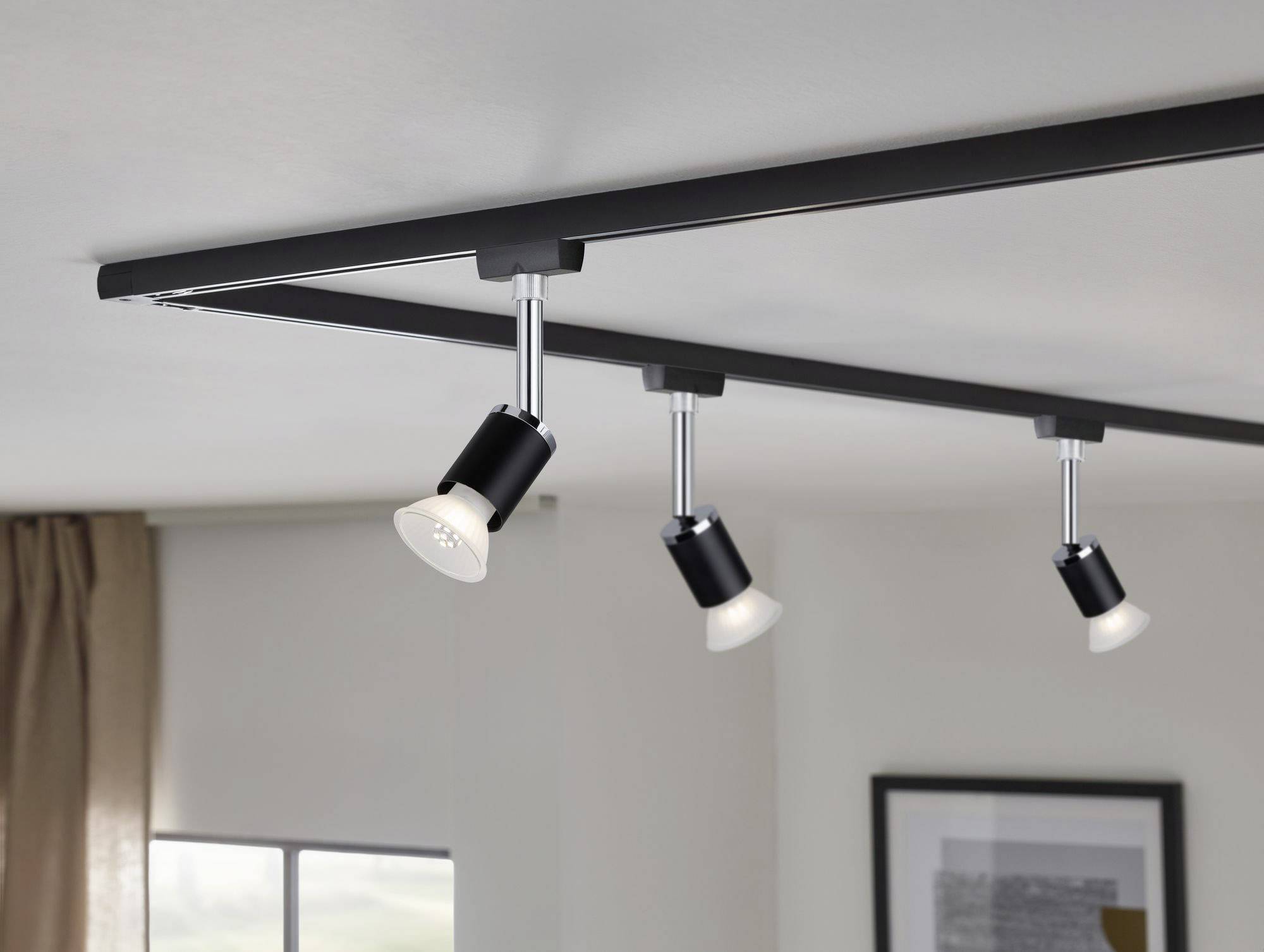 Paulmann Hochvolt-Schienensystem-Leuchte URail GU10 Schwarz (matt)