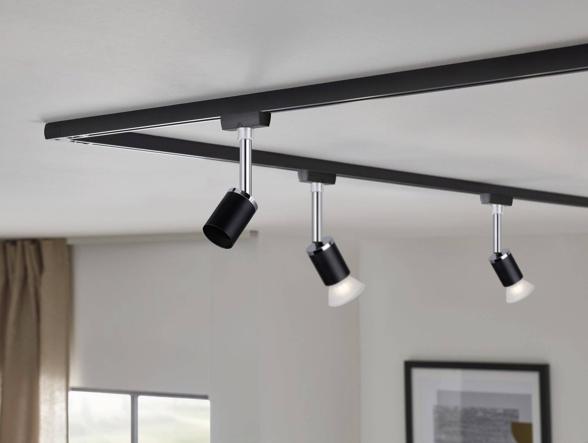 Paulmann Hochvolt-Schienensystem-Leuchte URail GU10 Schwarz (matt)