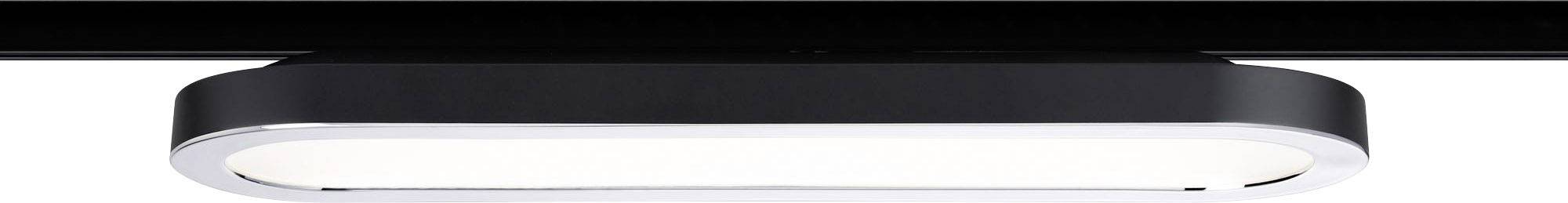 Paulmann Panel Loop Hochvolt-Schienensystem-Leuchte URail LED fest eingebaut 7W LED Schwarz (matt), Chrom