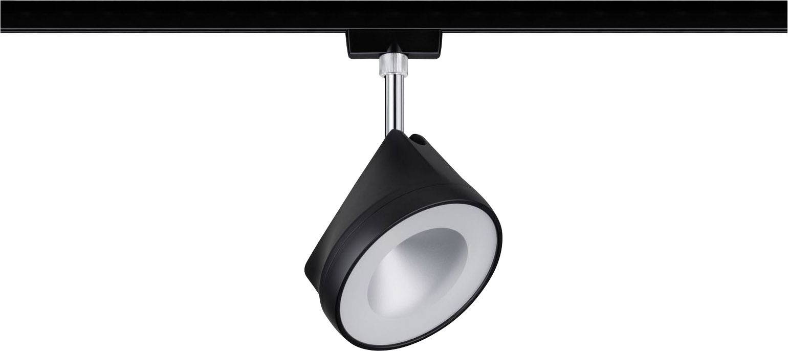 Paulmann Hochvolt-Schienensystem-Leuchte URail LED fest eingebaut 14W LED Schwarz (matt), Chrom