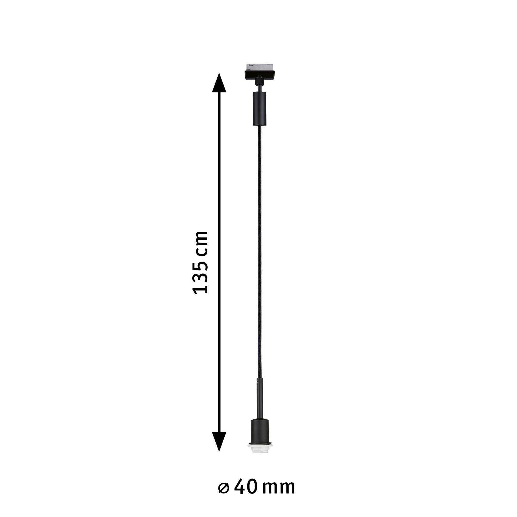 Paulmann Hochvolt-Schienensystem-Leuchte URail E14 Schwarz (matt)