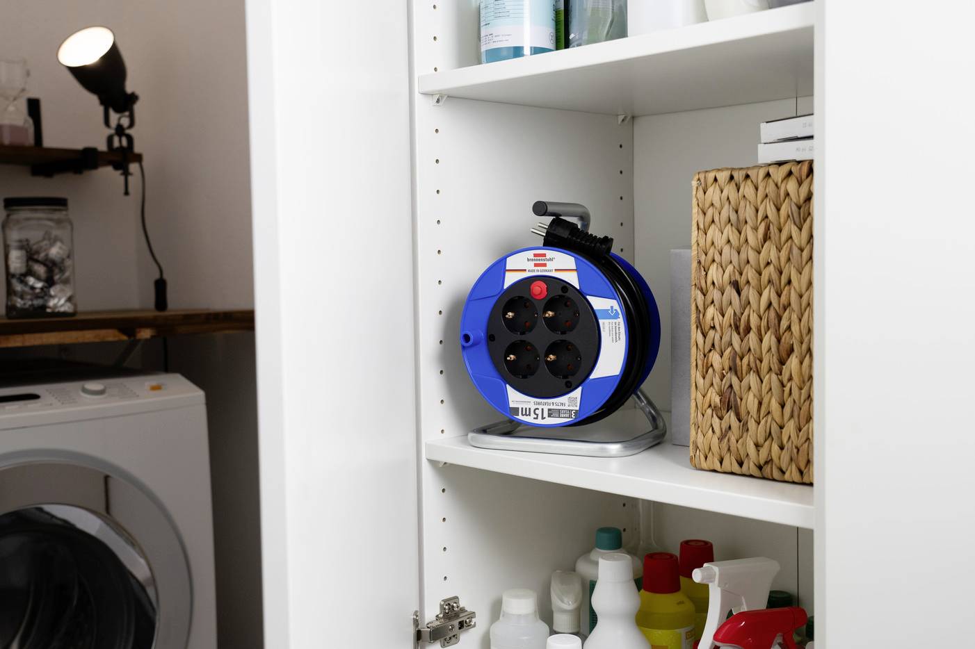 Brennenstuhl 1079180004 Kabeltrommel 15 m Schwarz Schutzkontakt-Stecker