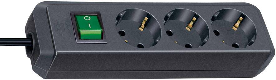 Brennenstuhl 1152900 Steckdosenleiste mit Schalter 3fach Schwarz Schutzkontakt 1St.