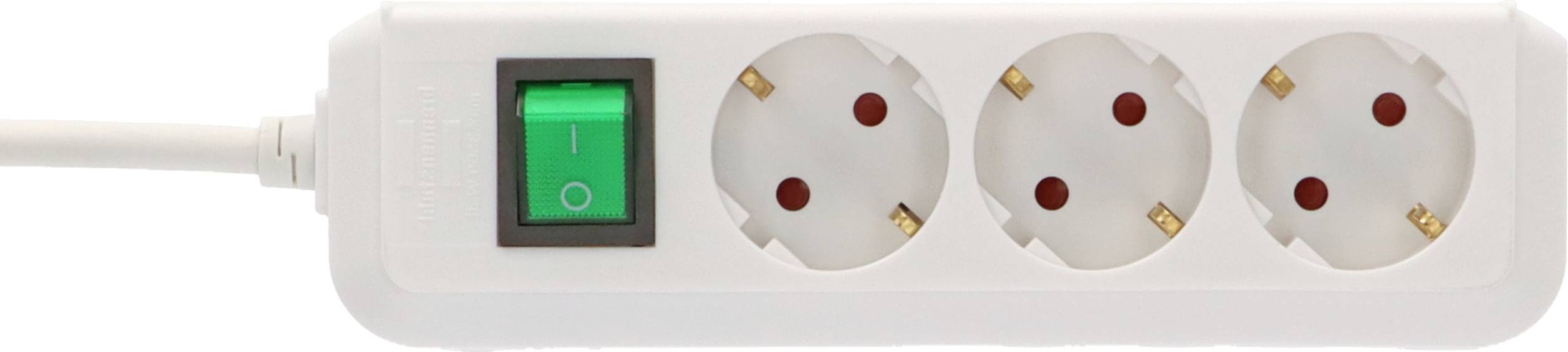 Brennenstuhl 1152920 Steckdosenleiste mit Schalter 3fach Weiß Schutzkontakt 1 St.