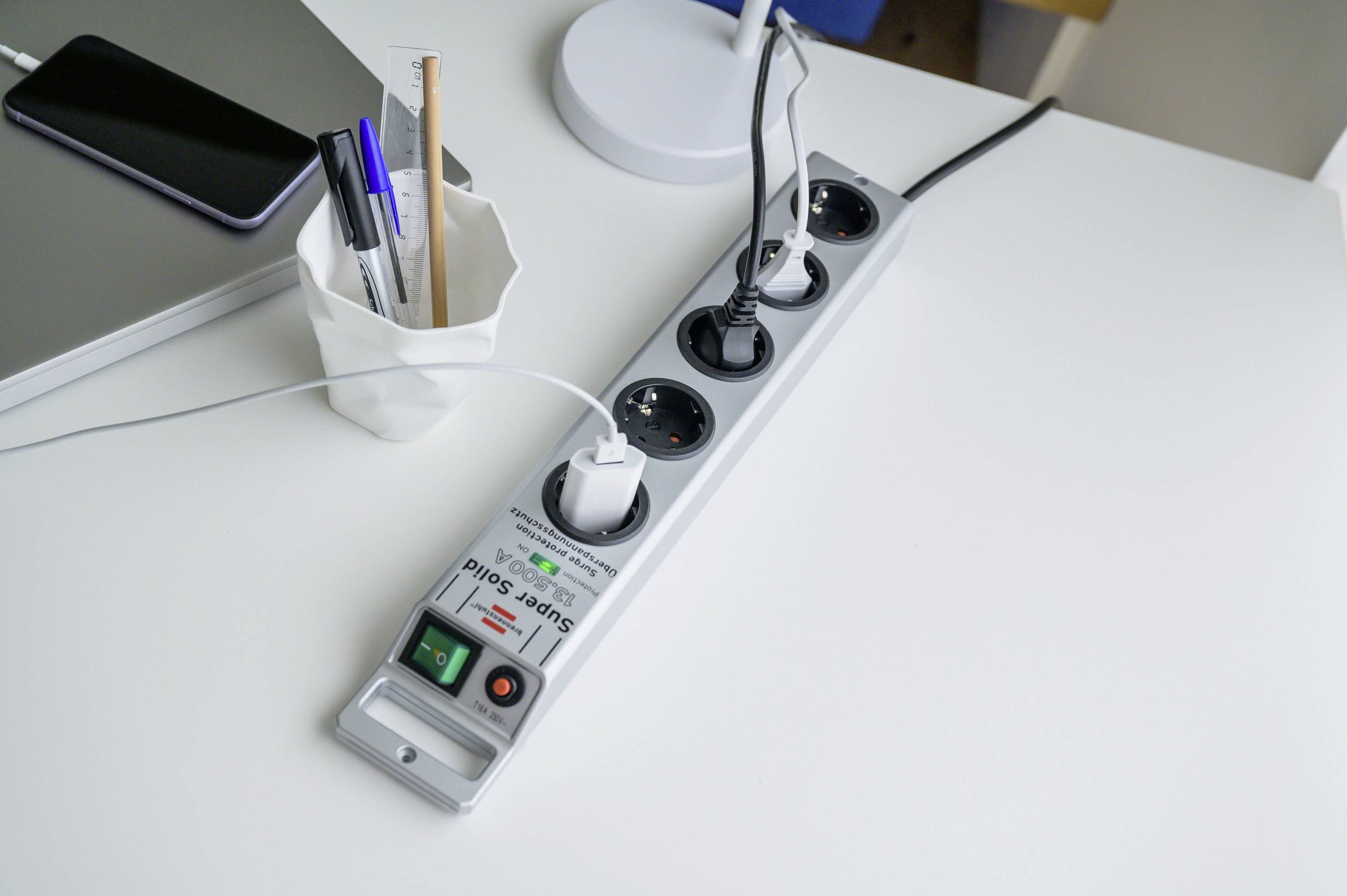 Brennenstuhl 1153340315 Überspannungsschutz-Steckdosenleiste 5fach Silber Schutzkontakt 1St.