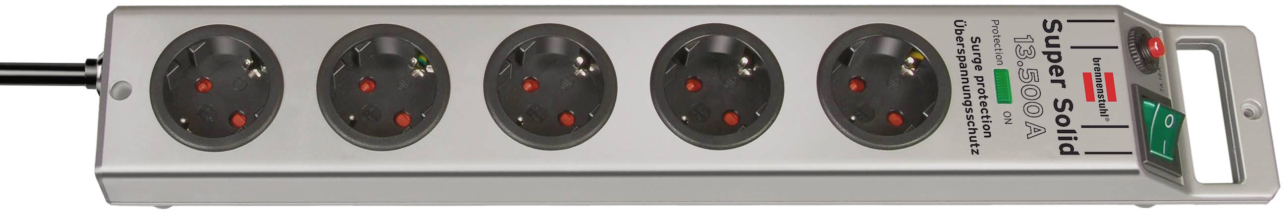 Brennenstuhl 1153340315 Überspannungsschutz-Steckdosenleiste 5fach Silber Schutzkontakt 1St.