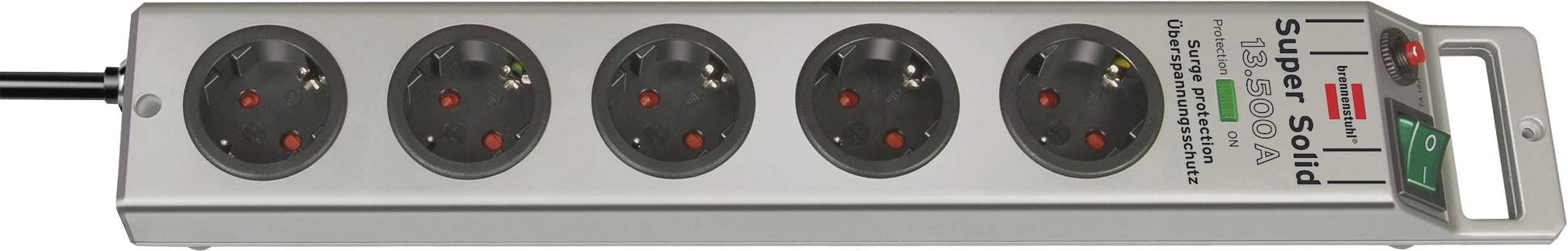 Steckdosenleiste mit der Aufschrift „Super Solid Power
