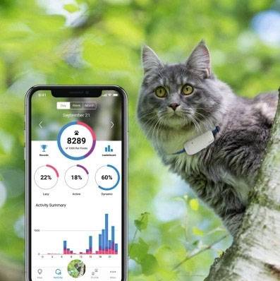 tractive IKATI Katzen GPS Tracker Haustiertracker Weiß voelkner