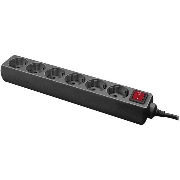 LogiLink LPS202B Steckdosenleiste mit Schalter Schwarz Schutzkontakt 1 St. LogiLink LPS202B Steckdosenleiste mit Schalter Schwarz Schutzkontakt 1 St.