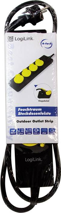 LogiLink LPS212 Steckdosenleiste ohne Schalter Schwarz