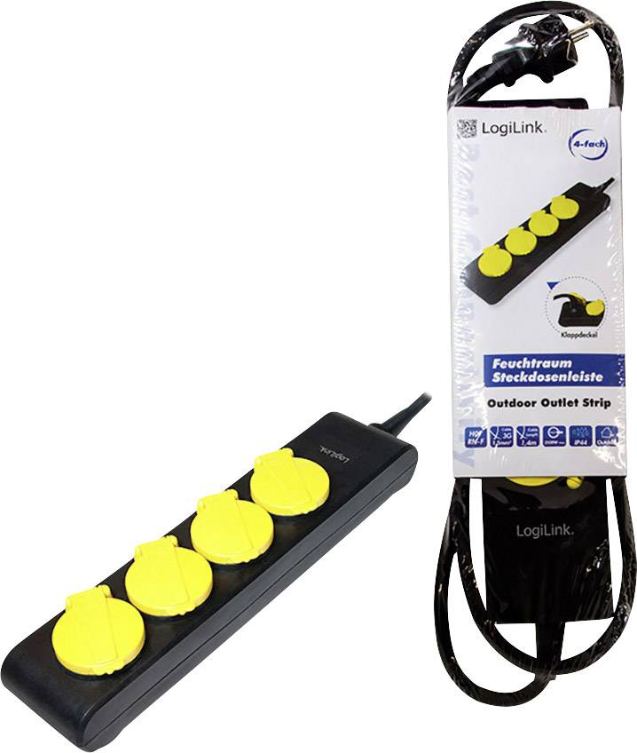 LogiLink LPS212 Steckdosenleiste ohne Schalter Schwarz
