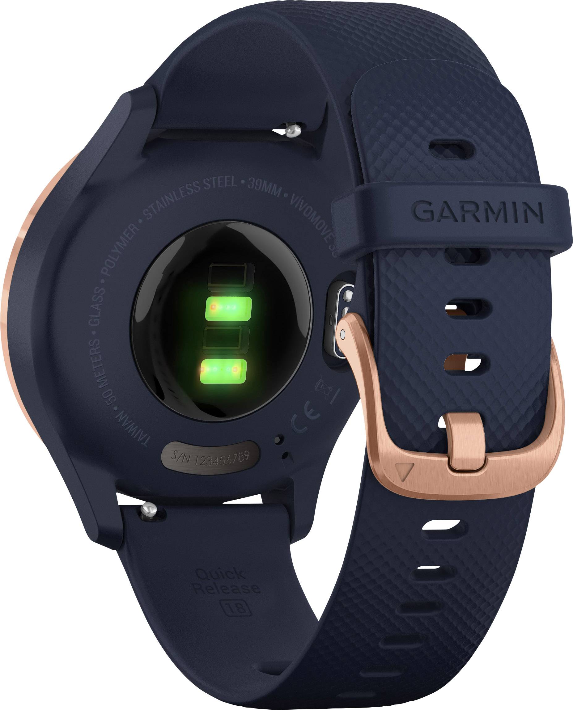 Garmin Vivomove 3S Smartwatch  39 mm  Blau