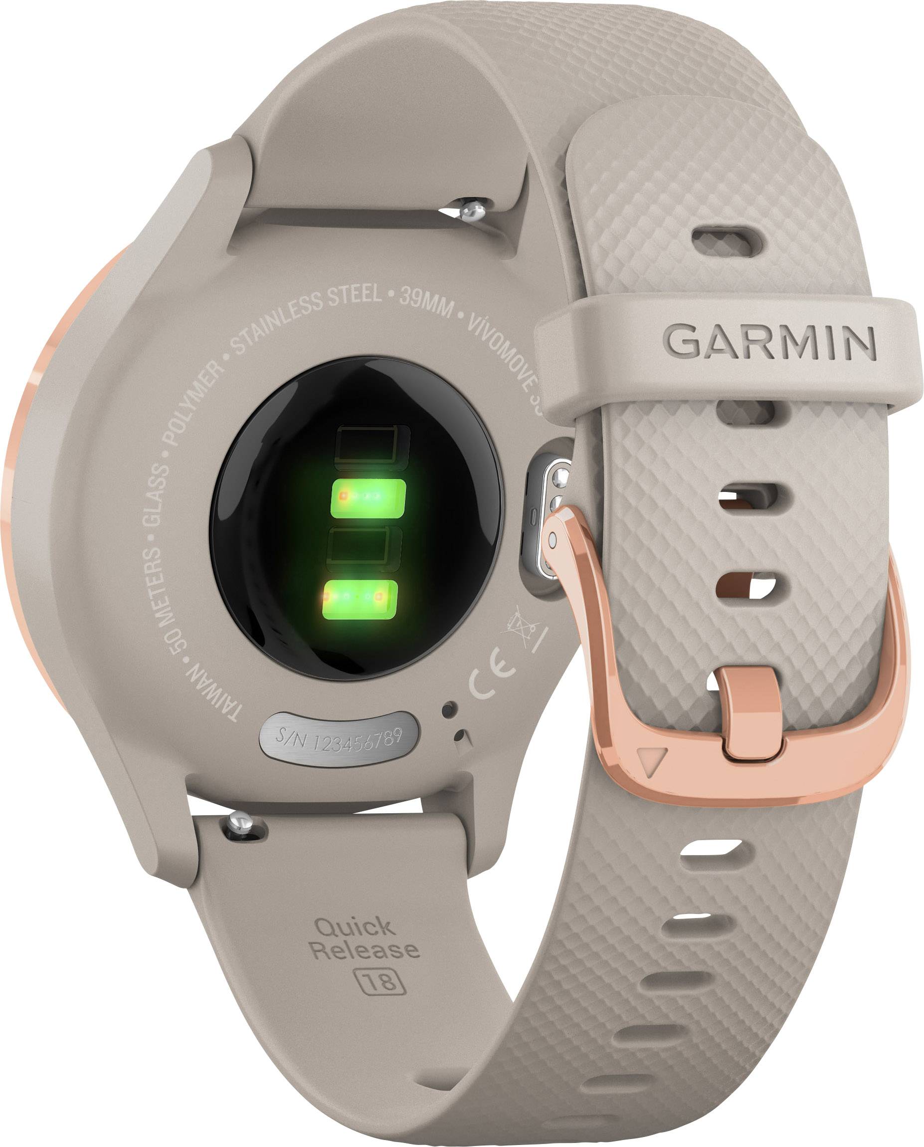 Garmin Vivomove 3S Smartwatch 39mm Beige