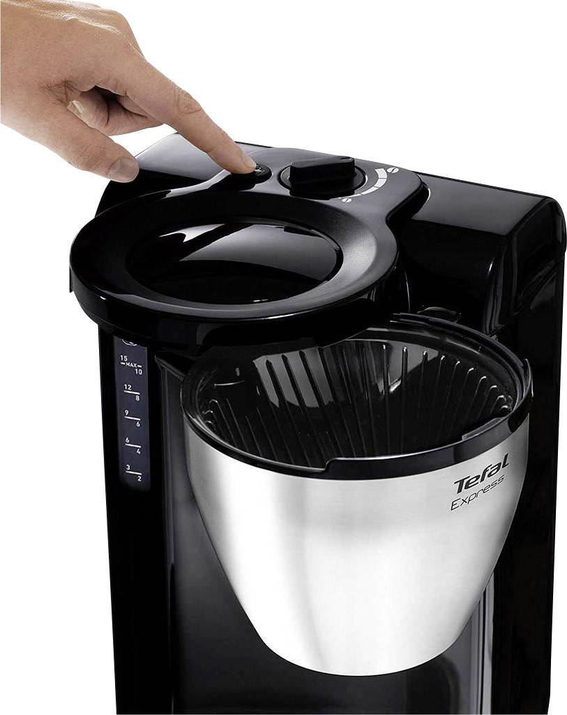 Tefal Stainless Steel Kaffeemaschine Edelstahl Fassungsvermögen Tassen=15 Timerfunktion, Warmhaltefunktion