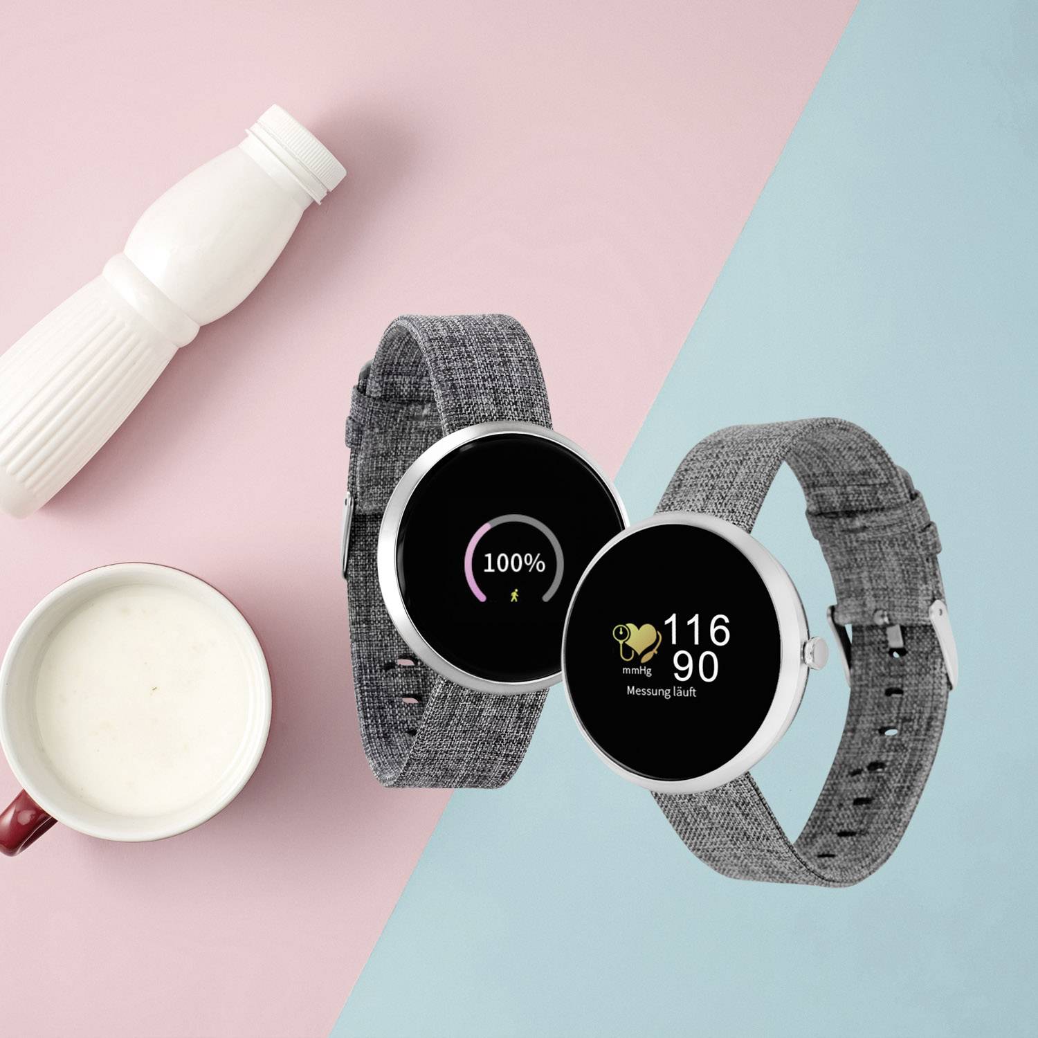 X-WATCH Siona Color Fit Smartwatch  25 mm  Grau