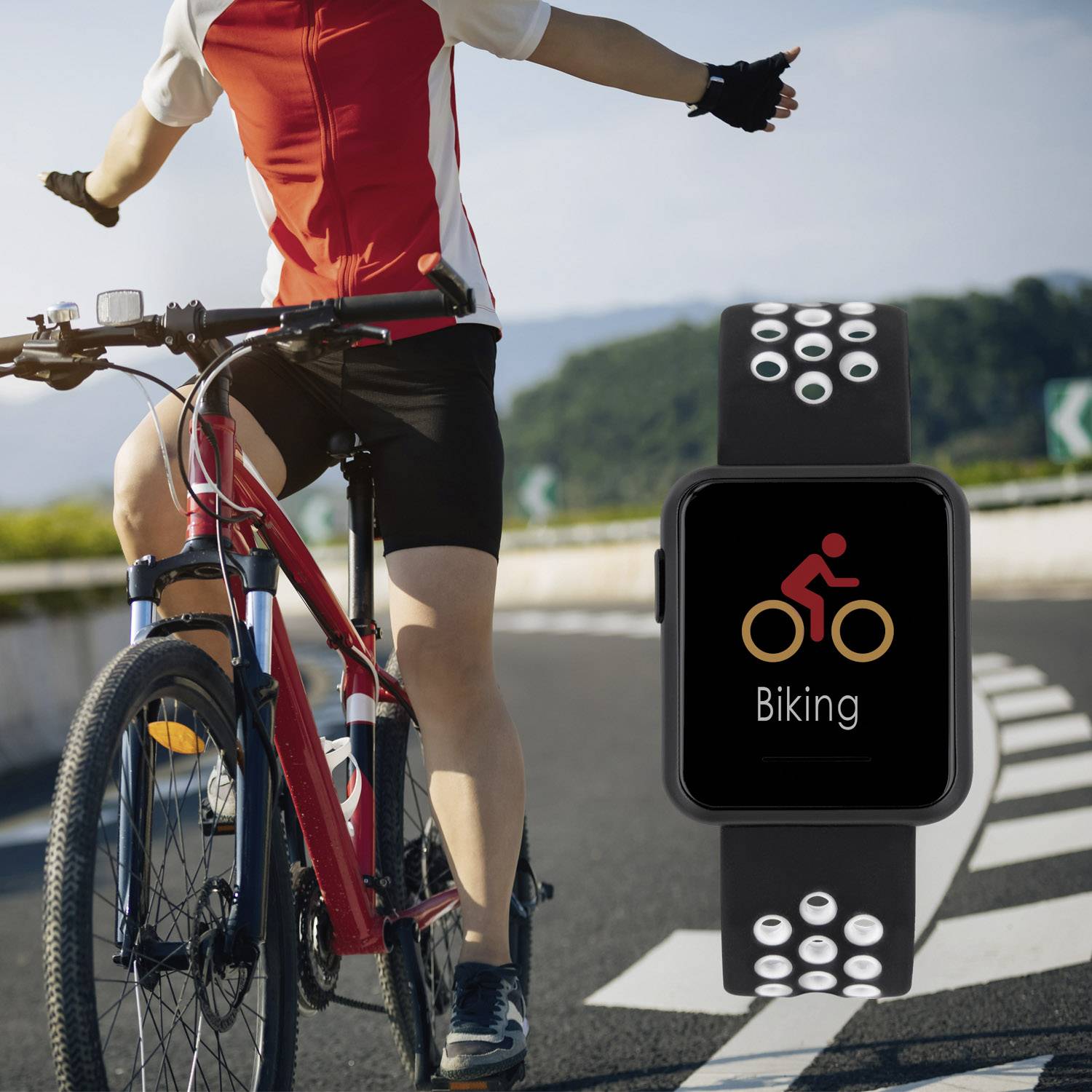 X-WATCH Keto Sun Reflect Smartwatch 40 mm Schwarz