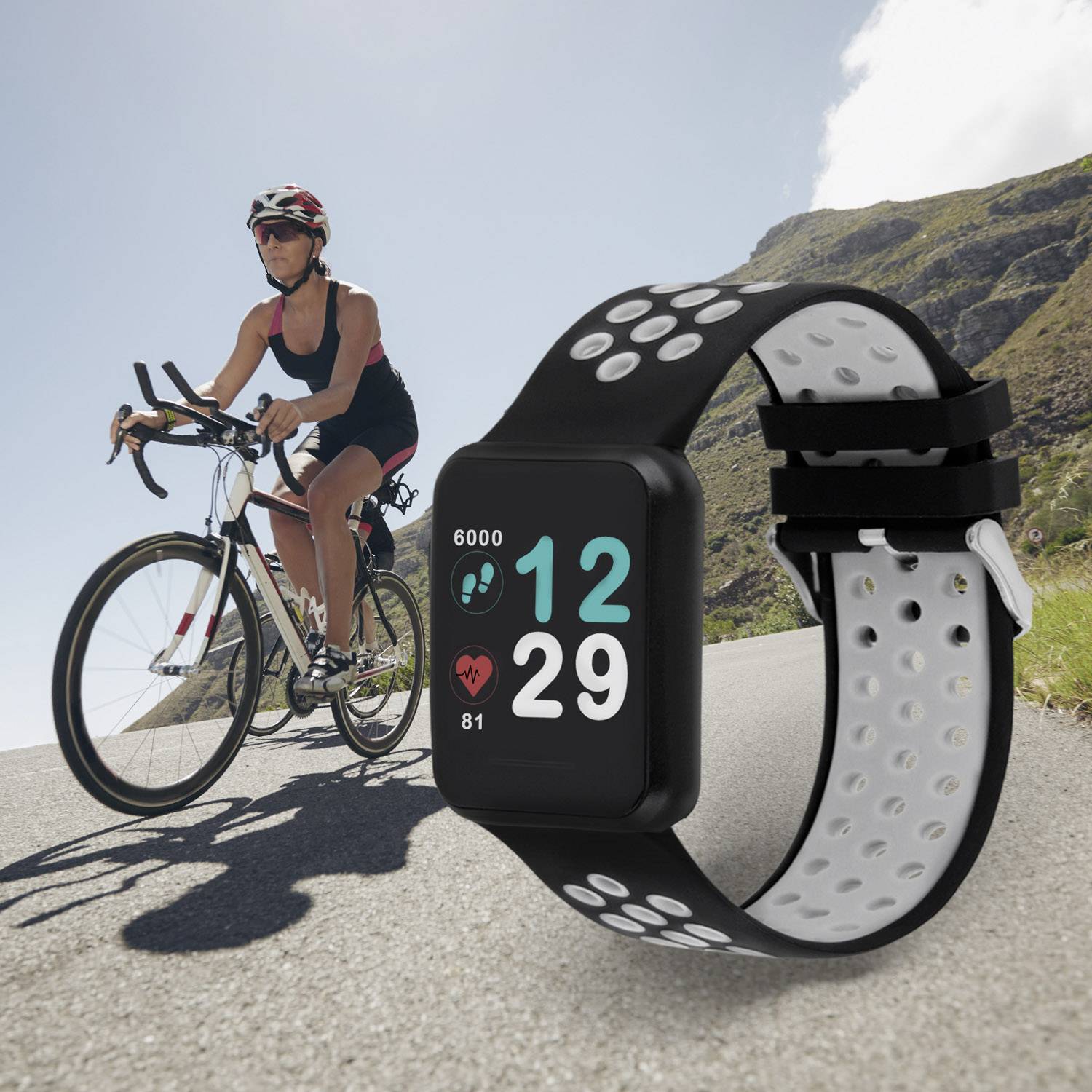 X-WATCH Keto Sun Reflect Smartwatch 40 mm Schwarz