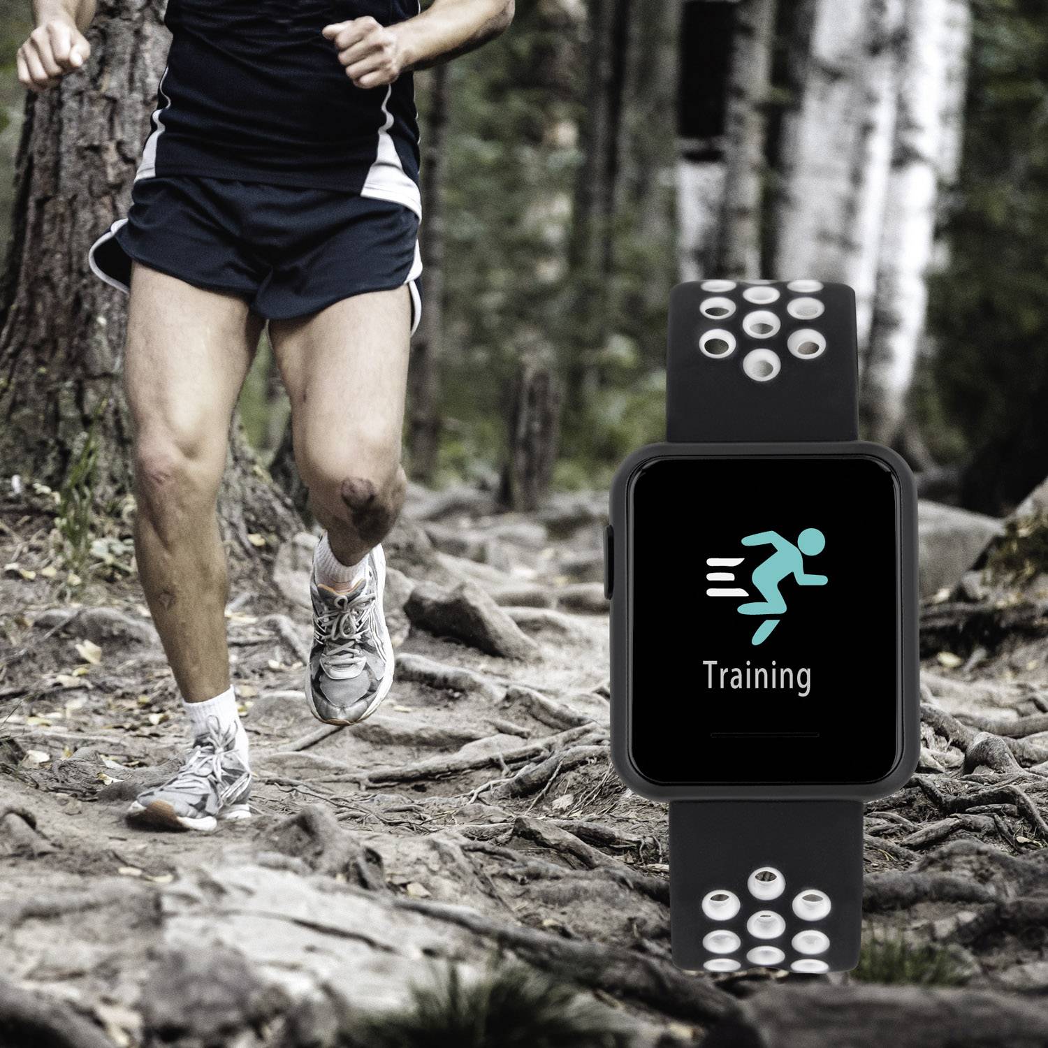 X-WATCH Keto Sun Reflect Smartwatch 40 mm Schwarz