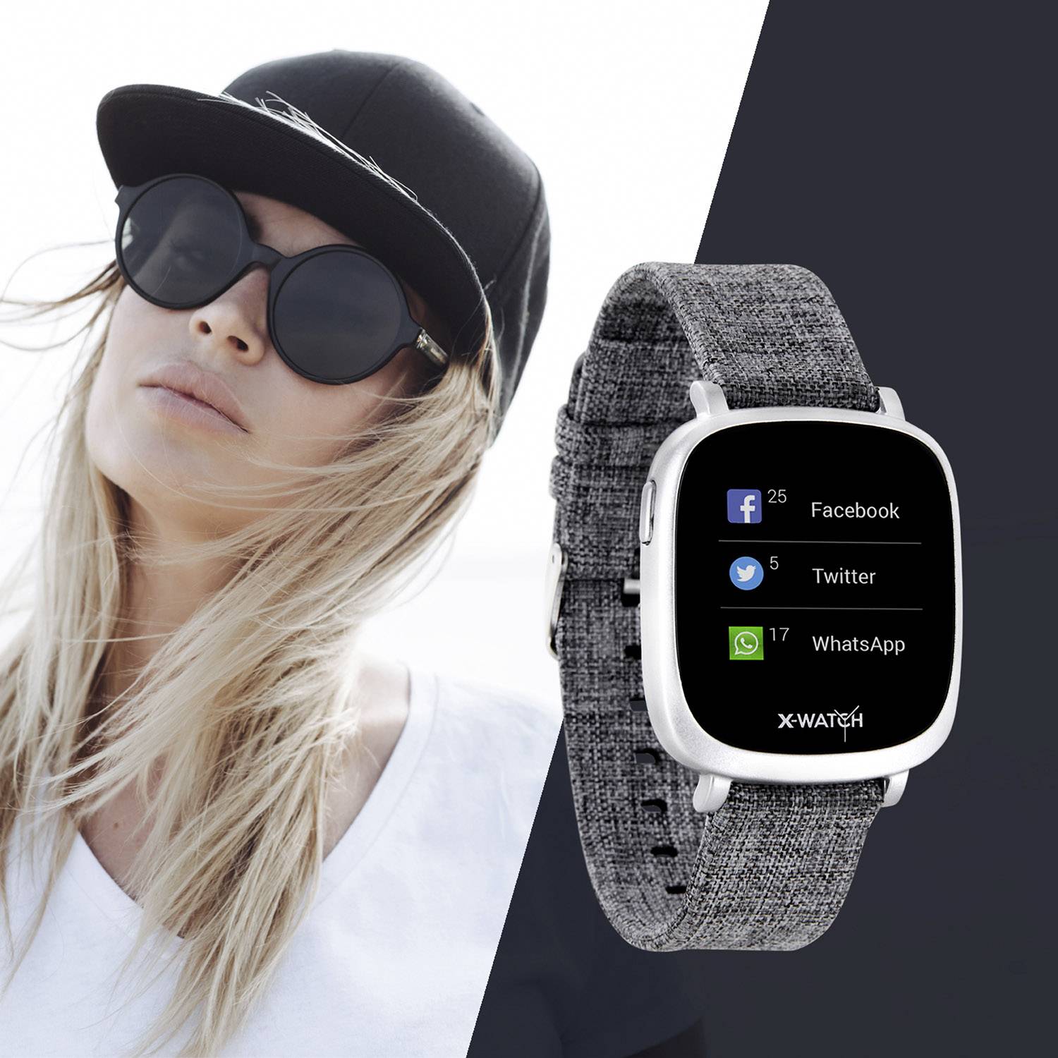 X-WATCH Ive XW Fit Smartwatch 33mm Grau