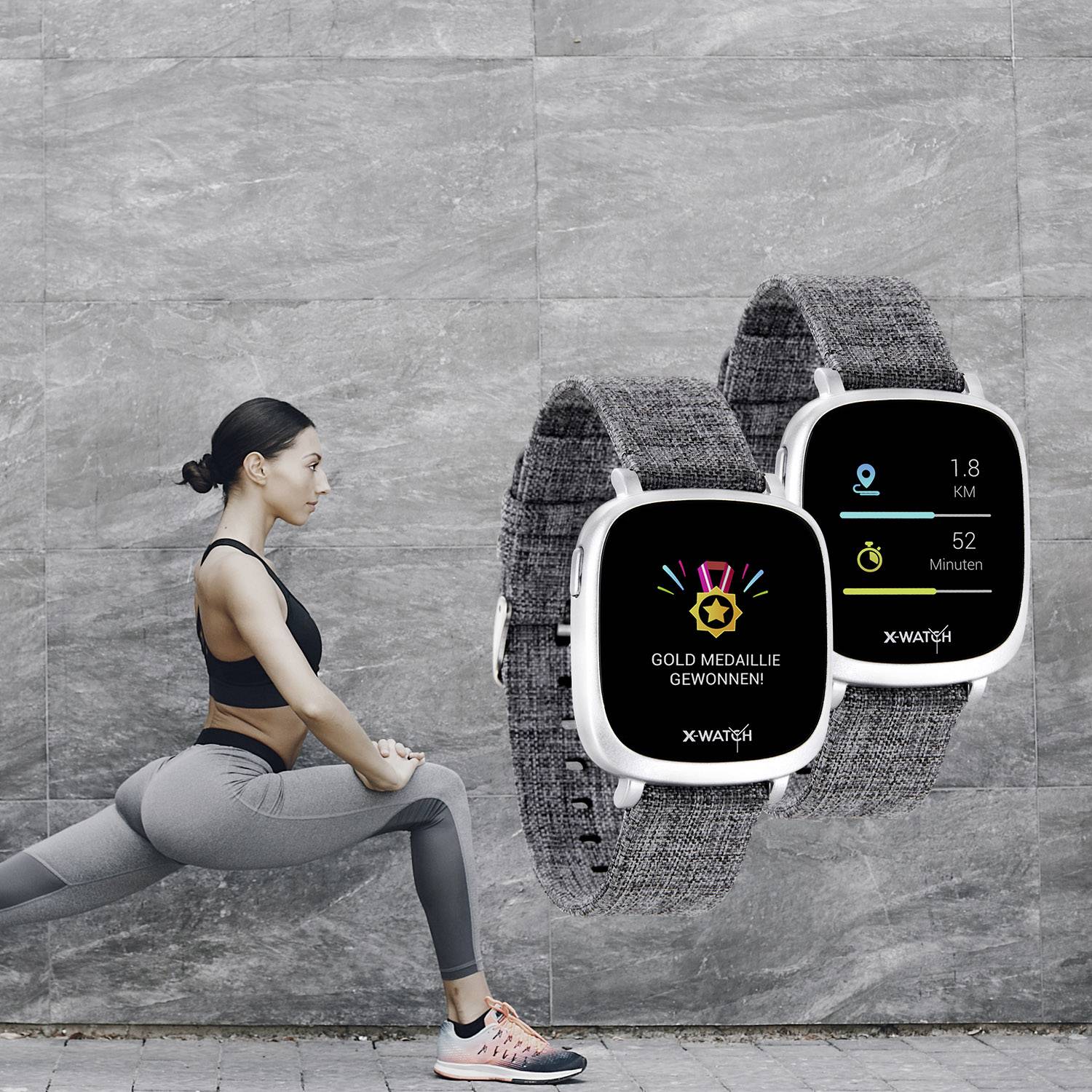 X-WATCH Ive XW Fit Smartwatch 33mm Grau