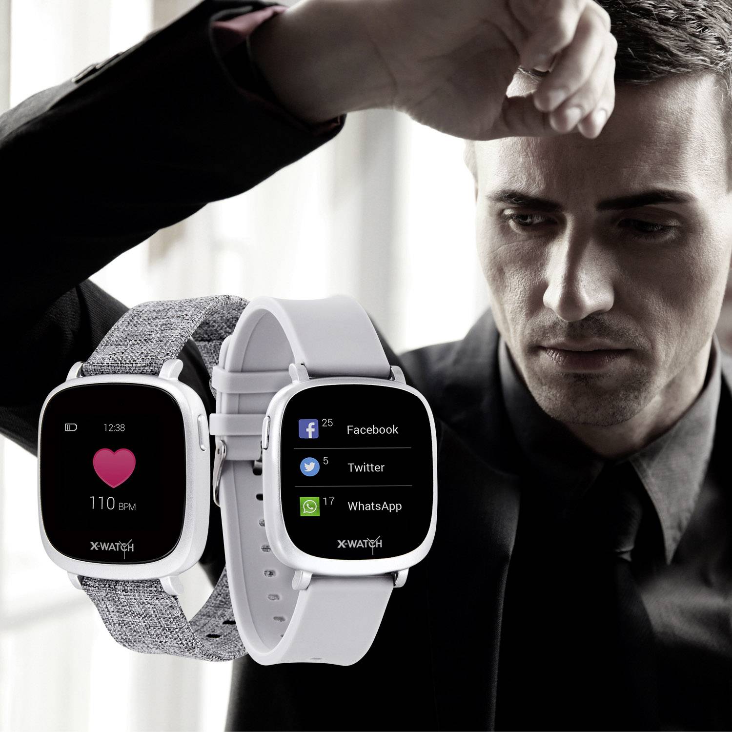 X-WATCH Ive XW Fit Smartwatch 33mm Grau