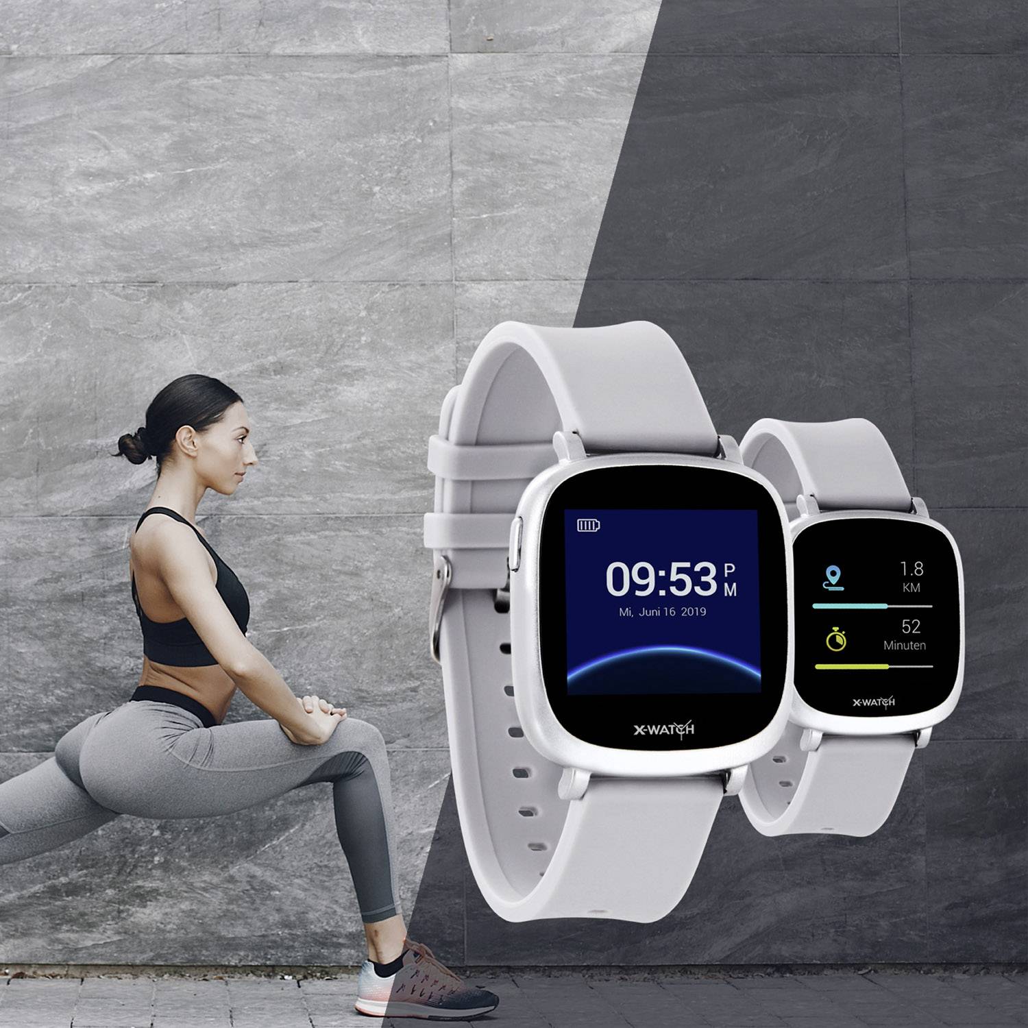 X-WATCH Ive XW Fit Smartwatch 33mm Grau