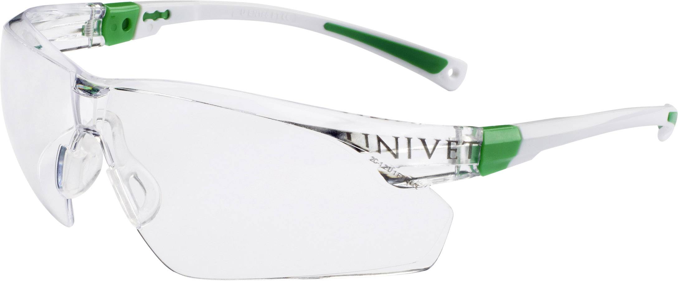 Univet 506UP 506U-03-00 Schutzbrille mit Antibeschlag-Schutz, inkl. UV-Schutz Weiß, Grün EN 166 DIN 166