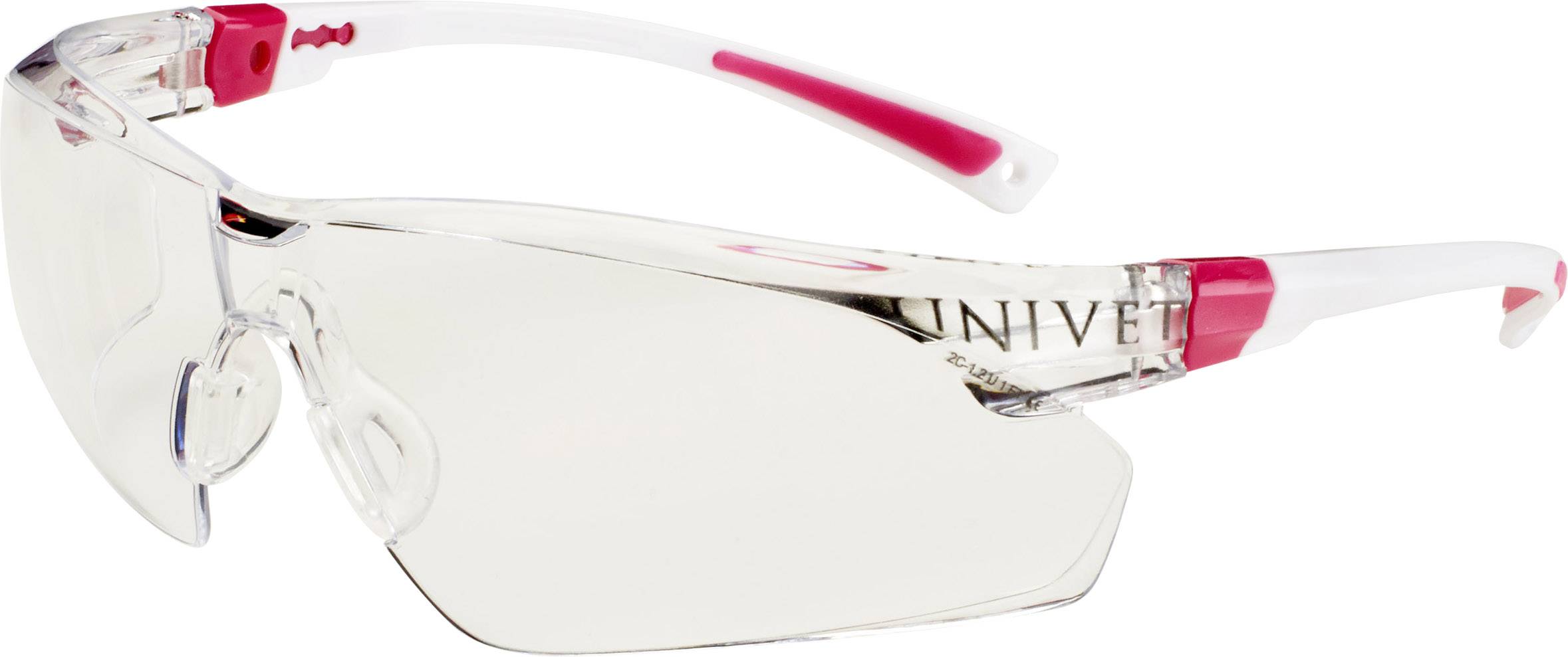 Univet 506UP 506U-03-02 Schutzbrille mit Antibeschlag-Schutz, inkl. UV-Schutz Weiß, Rosa EN 166 DIN 166