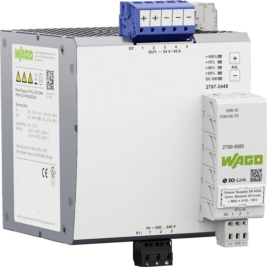 WAGO 2787-2448 Hutschienen-Netzteil (DIN-Rail) 40A 960W Inhalt 1St.